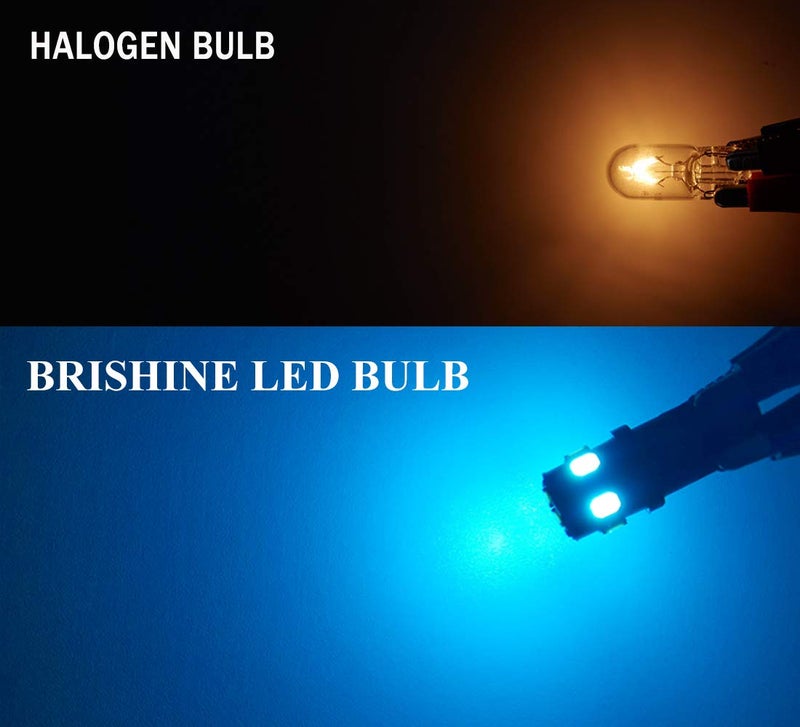 BRISHINE 194 LED Bulbs Extremely Bright Ice Blue 5630 Chipsets 168 2825 175 T10 W5W LED Replacement Bulbs for Car Interior Dome Map Door Courtesy Trunk License Plate Lights(Pack of 10) - Image 3